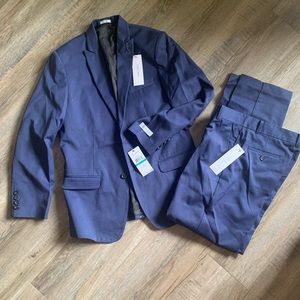 Boys Calvin Klein sz 16 Navy 2pc Suit jacket and pants